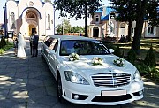 029 Лимузин Mercedes W221 S63 белый прокат Київ