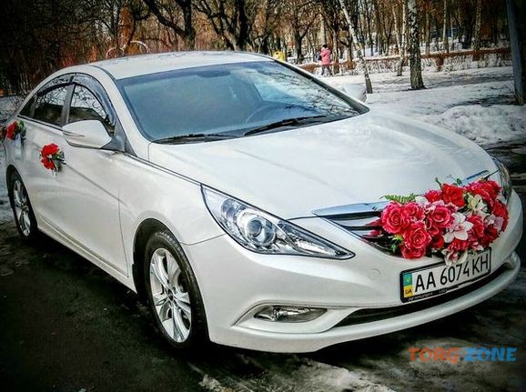 165 Hyundai Sonata белая 2013 аренда авто Киев - изображение 1