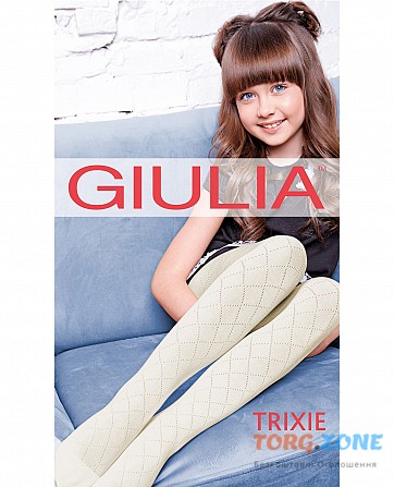 Однотонні колготки для дівчаток з візерунком сіточки TRIXIE 150 DEN (model 1) Кривий Ріг - зображення 1
