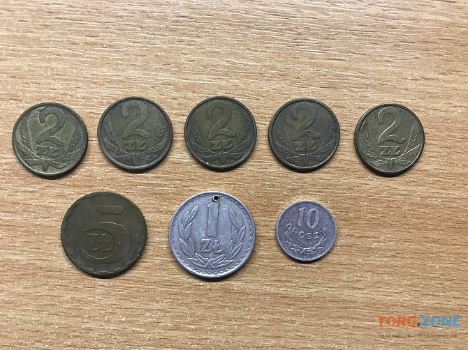 Набір польських монет (1,2,5 злотих; 10 грошей) соц. період Хмельницький - зображення 1