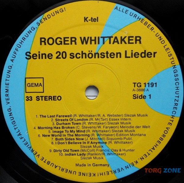 Roger Whittaker - Seine 20 Schönsten Lieder/ 20 самых красивых песен Винница - изображение 1