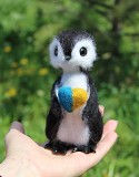 Пингвин игрушка валяная из шерсти интерьерная ручной работы пінгвін іграшка валяна птах игрушка Одеса