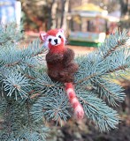 Красная Панда брошь игрушка валяная из шерсти ручной работы интерьерная подарок іграшка игрушка панд Одесса