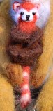 Красная Панда брошь игрушка валяная из шерсти ручной работы интерьерная подарок іграшка игрушка панд Одеса