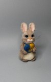 Заяц з сердечком валяна іграшка хендмєйд інтерєрная зайка игрушка ручной работи подарок кролик кроль Одеса