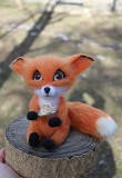 Лисичка з розочкой іграшка валяна хендмєйд лиса інтерєрна игрушка подарок сувенір лисенок лисиця лис Одеса