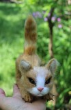 Котик валяна іграшка інтерєрна кошка хендмєйд игрушка валяная з шерсті сувенір подарунок кот прикрас Одесса