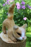 Котик валяна іграшка інтерєрна кошка хендмєйд игрушка валяная з шерсті сувенір подарунок кот прикрас Одеса