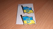 Значок металевий Прапор України з гербом Кривий Ріг
