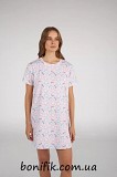 Жіноча нічна сорочка з коротким рукавом "macaroons" (арт. LDK 129/08/01) Кривий Ріг