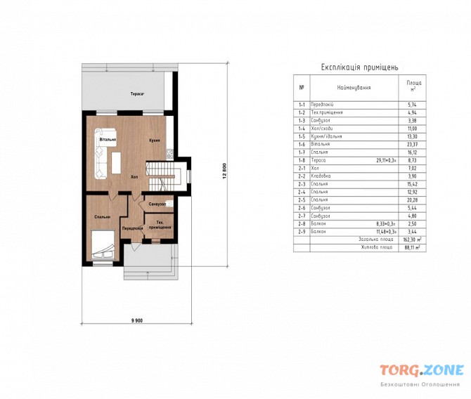 Продаж двоповерхового будинку 162, 3 кв.м в стилі Hi-tec в селі Іванковичі Київ - зображення 1