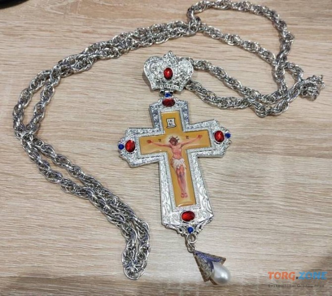 Нагрудний хрест з прикрасами наперсний иерейский крест для священника Стрый - изображение 1