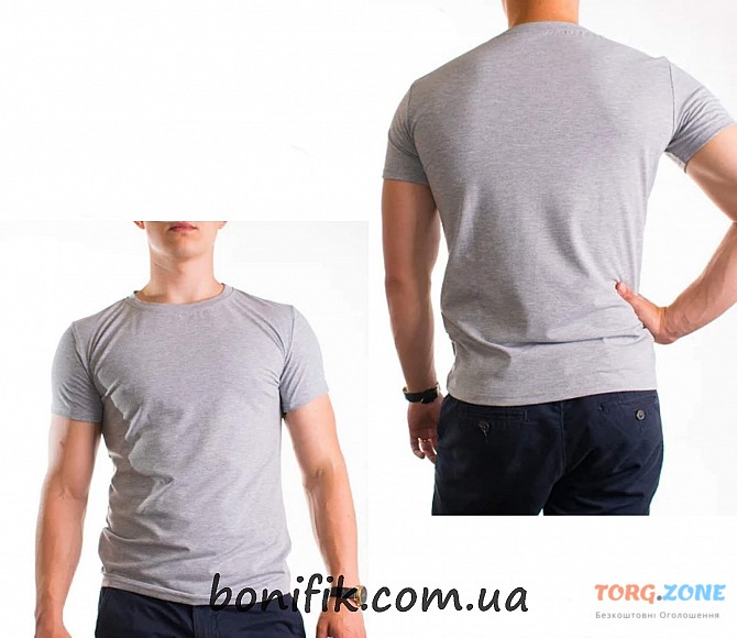Світло-сіра чоловіча футболка "bono" (арт. Ф 950119) Кривой Рог - изображение 1
