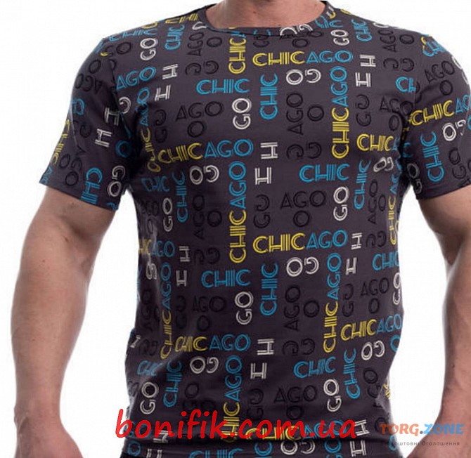 Чоловіча бавовняна футболка "chicago" (арт. Ф 950438) Кривий Ріг - зображення 1