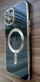 Чохол для iphone 12 Pro Max чорний з золотистою обводкою магнітний Новояворівськ