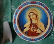 Тарілка керамічна (настінна/камінна) "святе серце Марії" Баранівка доставка із м.Харків