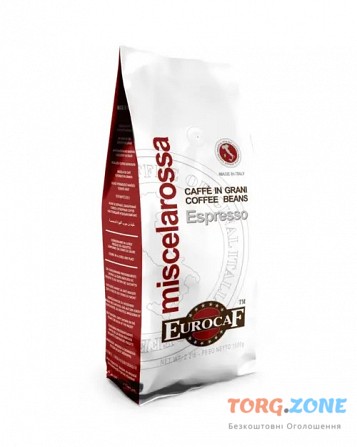 Кава Eurocaf Miscela Rossa зерно 1 кг Ковель - зображення 1