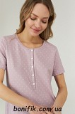 Жіноча нічна сорочка з коротким рукавом "praline" (арт. LDK 103/14/02) Кривий Ріг