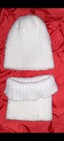 Шапка жіноча ручна в'язка з шарф-циліндр "снігова королева" Р: 54 - 56 доставка із м.Харків