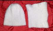 Шапка жіноча ручна в'язка з шарф-циліндр "снігова королева" Р: 54 - 56 доставка із м.Харків