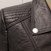 Куртка косуха жіноча чорна повсякденна шкіряна (pvc) р.44 Туреччина доставка із м.Хмельницький