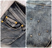 Жіночі джинси з потертостями прямий крій тягнуться р.48-50 32 доставка із м.Хмельницький