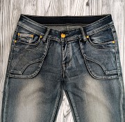 Жіночі джинси з потертостями прямий крій тягнуться р.48-50 32 доставка из г.Хмельницкий