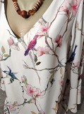 Романтична блуза з птахами і орхідеями в китайському стилі Wallis р.48-50 доставка із м.Хмельницький