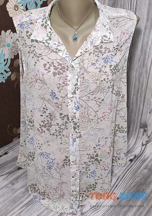 Літня легка блуза без рукавів майка з асиметричним низом H&M р.48-50 Хмельницький - зображення 1