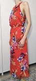 Шифонова сукня максі помаранчева з квітами р.48-50 F&F відкриті плечі доставка із м.Хмельницький