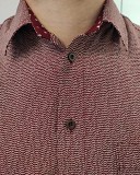 Чоловіча сорочка теніска р.52 колір бордо в мілкий принт доставка із м.Хмельницький