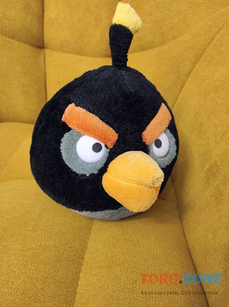 М’яка іграшка Angry Birds Чорна пташка ім’я Бомб Rovio Хмельницький - зображення 1