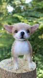 Чихуахуа валяна іграшка собака інтерєрна реалістична мініатюра пес валяние ручна робота Одеса