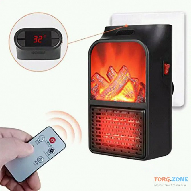Портативний обігрівач Flame Heater 900 Вт, тепловий вентилятор, обігрівач для дому, ветродуйчик Львов - изображение 1