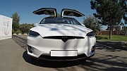 001 Tesla Model X белая электрический внедорожник арендовать на свадьбу Київ