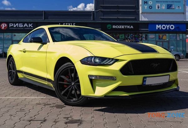 128 Ford Mustang GT 3.7 салатовый спорткар заказ аренда с водителем на съемки к Киев - изображение 1