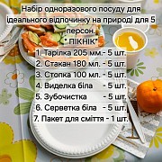 Набір одноразового посуду "пікнік"(на 5 персон) Киев