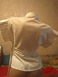 Белая летняя рубашка на запах р. S / M доставка из г.Винница