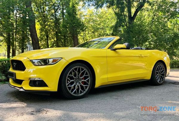 070 Ford Mustang желтый кабриолет аренда авто Киев - изображение 1