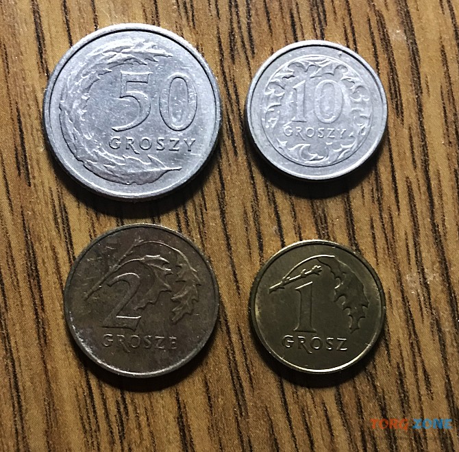 Набір польських монет (1;2;10;50 грошей) Хмельницький - зображення 1