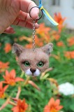 Кот брелок іграшка валяна прикраса подарунок сувенір кошка з шерсті інтерєрна кіт брошь валяная Одеса