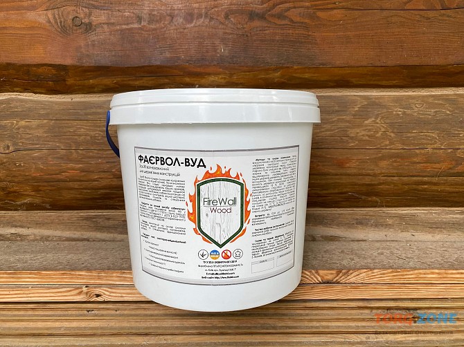 Вогнезахисна фарба для деревини "фаєрвол-вуд", 25 кг від виробника Київ - зображення 1