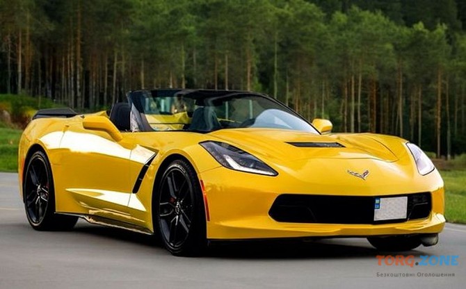 011 Прокат кабриолета Chevrolete Corvette Stingray желтый без водителя на cъемки с водителем Київ - зображення 1