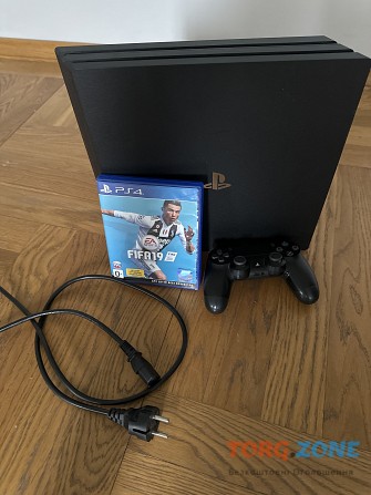 Продам playstation 4 pro+ диск fifa 19 Львов - изображение 1