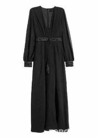 Платье вечернее шифоновое с бисером черное новое "H&M" размер EVR 34 и 38 состав 100% polyester Киев - изображение 1
