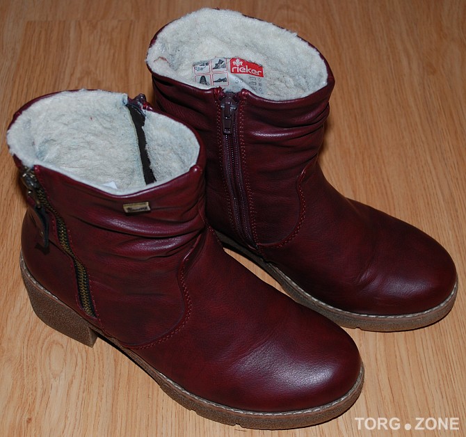 Продам б\у женские подростковые зимние ботинки ТМ "rieker" Харьков - изображение 1