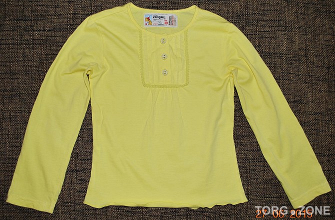 Продам б/у жёлтую футболку ТМ «sela» с длинным рукавом на девочку Харків - зображення 1