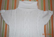 Продам б/у белый вязаный свитер на девочку доставка из г.Харьков