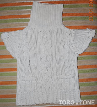 Продам б/у белый вязаный свитер на девочку Харьков - изображение 1