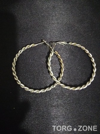 Серьги-кольца крупные Винница - изображение 1